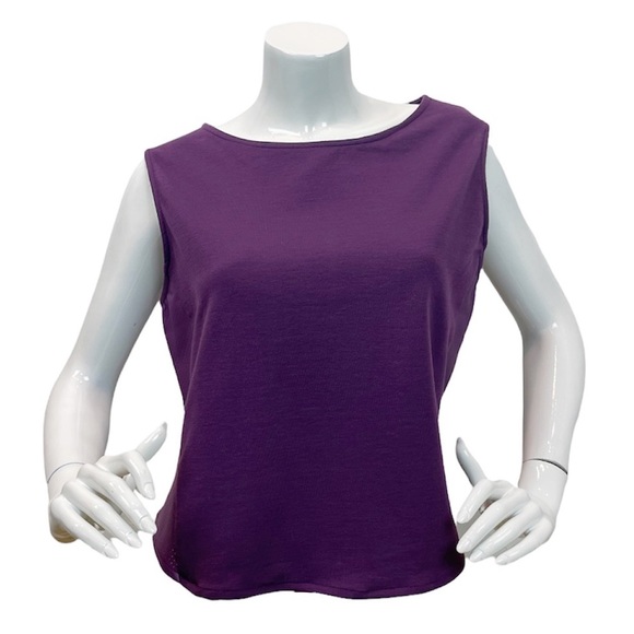 ABS Denim Collection by Allen Schwartz Active Crop Top with Mesh Side Insets - Picture 1 of 6
